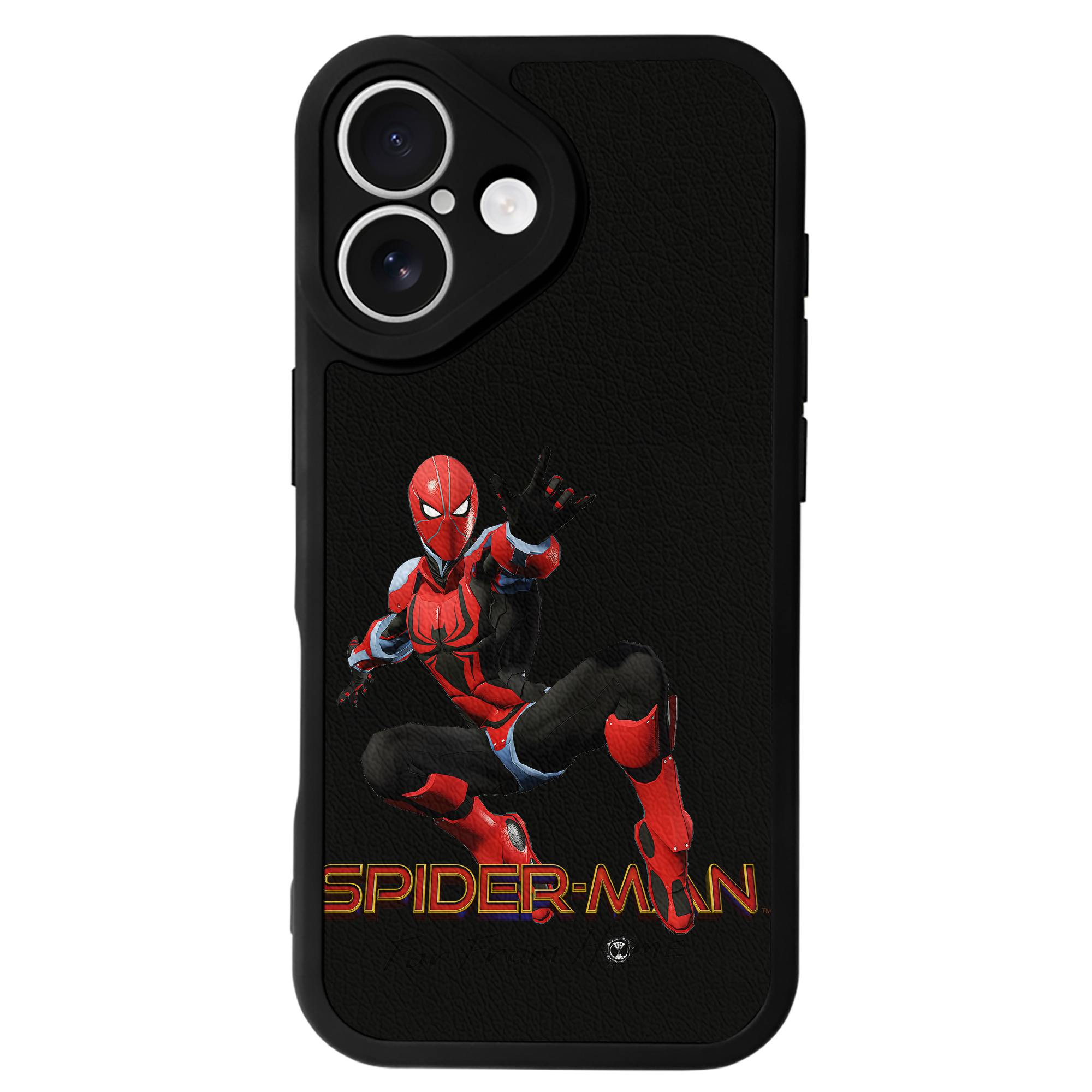 Spider Man スパイダーマン 【iPhone 16シリーズ対応】シリコンスマホケース（レザー調） 材質：シリコン